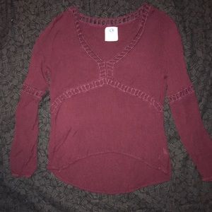 Maroon Blouse from Pacsun